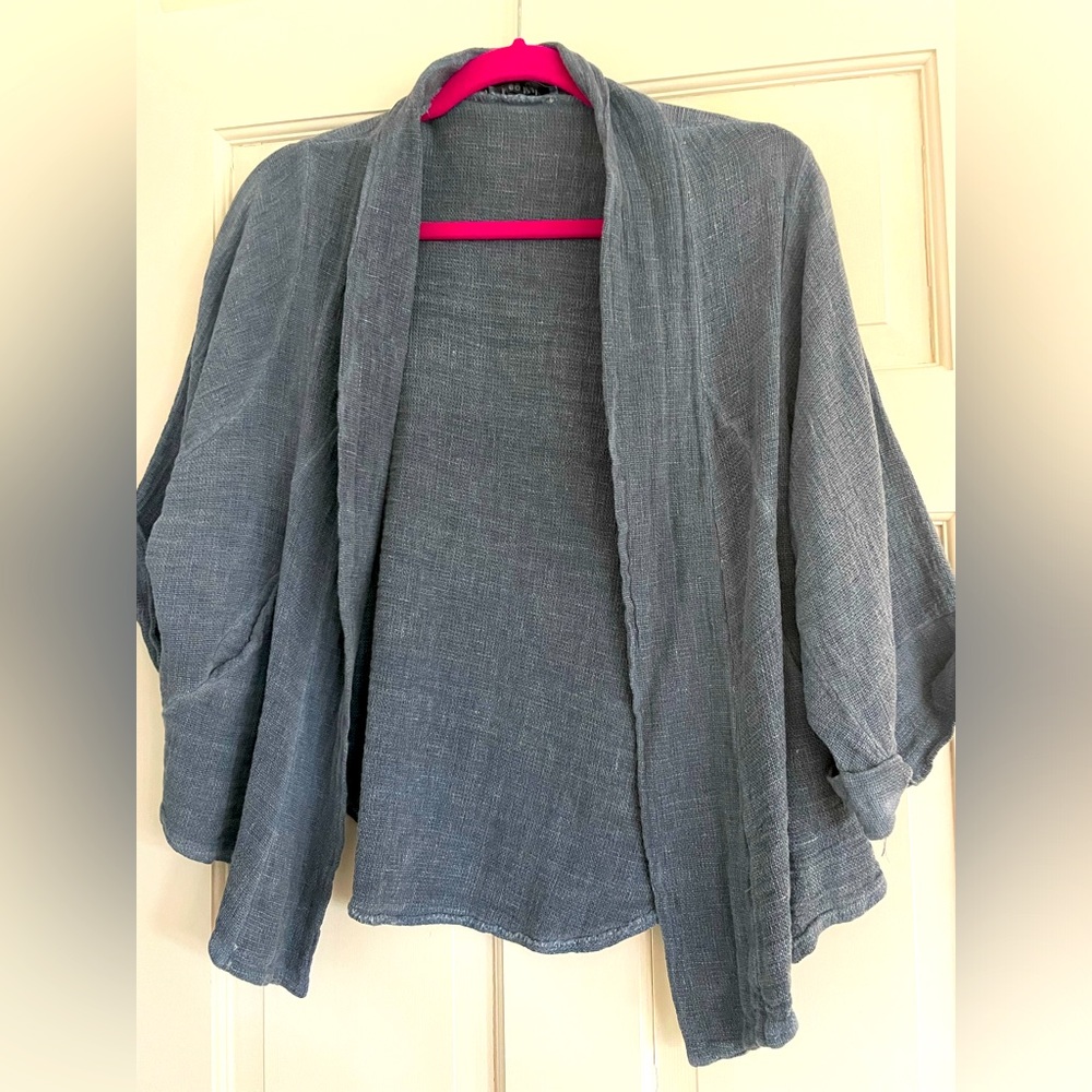 Beach Casual Linen Jacket - One Size